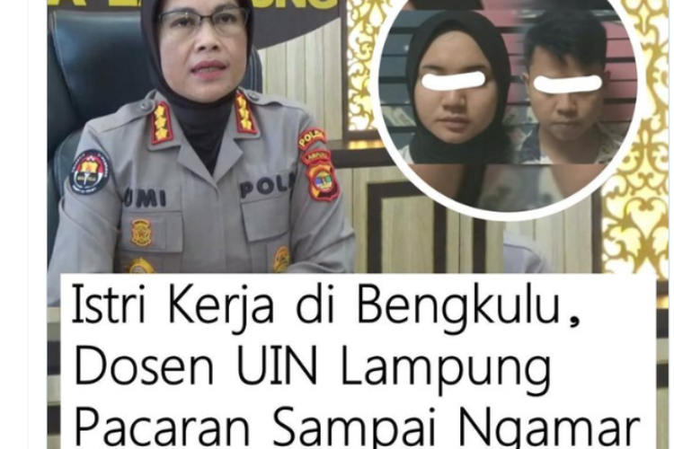 Kacau, Istri Kerja di Bengkulu, Dosen UIN Lampung ‘Ngamar’ Bareng Mahasiswinya, Kok Bisa? Padahal Istrinya…