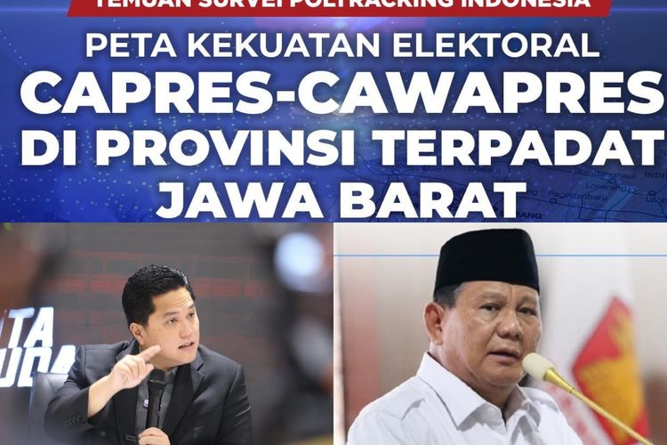 Survei Poltracking di Jabar, Erick Thohir Unggul Jadi Cawapres Terkuat Dampingi Prabowo, Suara 1000 Responden