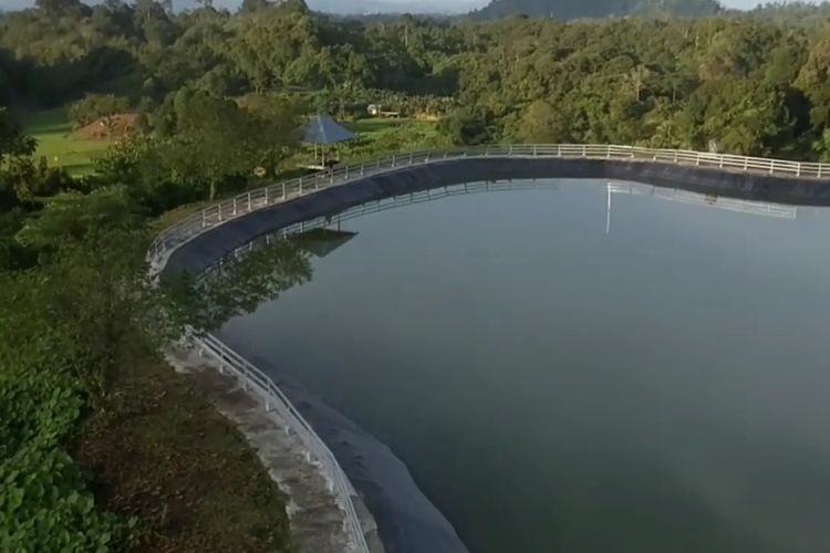 Pertama di Kaltara, Embung Geomembrane di Malinau Ini Dibangun di Atas Bukit, Korbankan 1 Hektar Sawah?