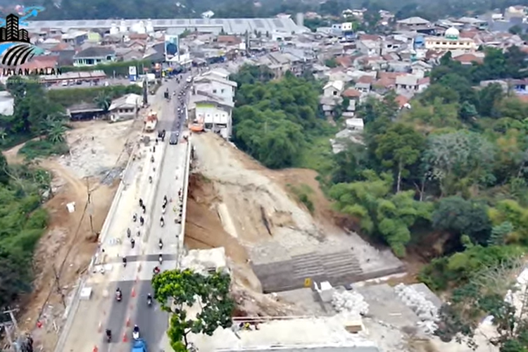 Bekas Lahan Kuno, Update Pembangunan Jembatan Cikretek di Bogor Jawa Barat, Belum Sempurna Tapi Sudah Dibuka