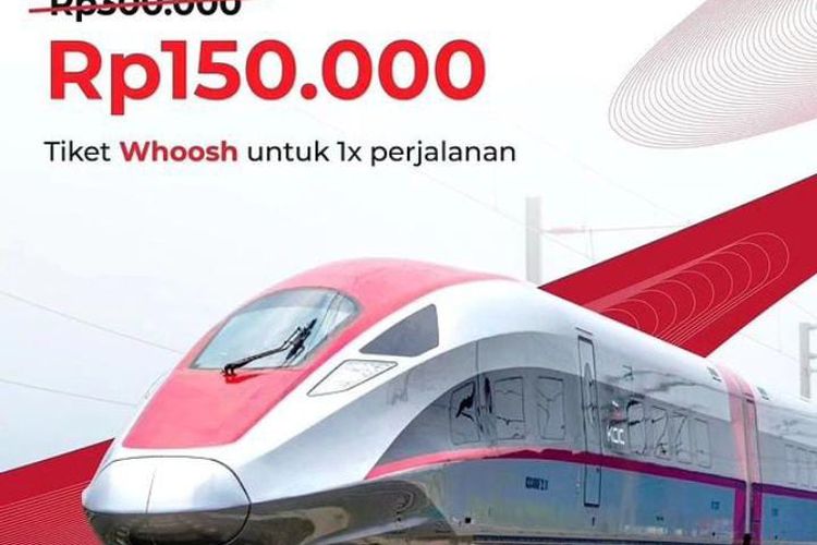 Kereta Cepat Berlakukan Tarif Rute Jakarta Bandung, Dari Rp300 Ribu Promo Jadi Rp150 Ribu Hingga 30 November