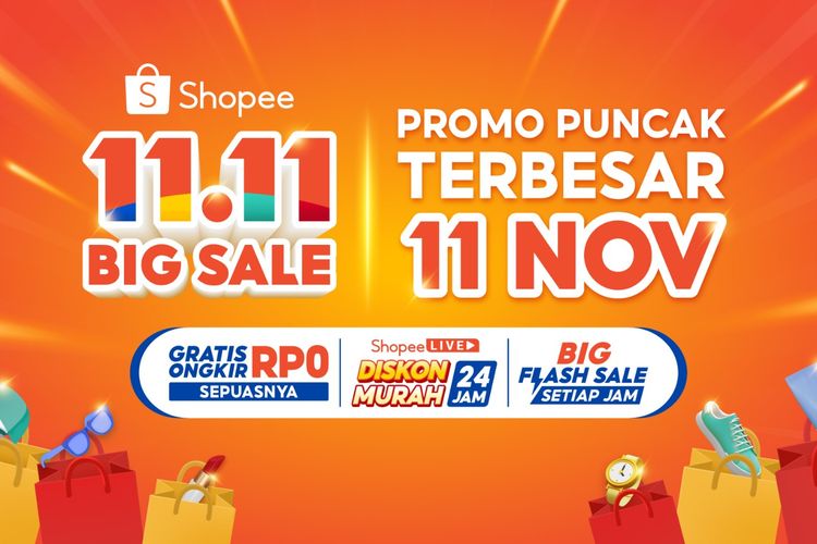 Shopee 11.11 Big Sale ! Akhir Pekan bersama Penawaran dan Keseruan Spesial di Puncak Promo Terbesar