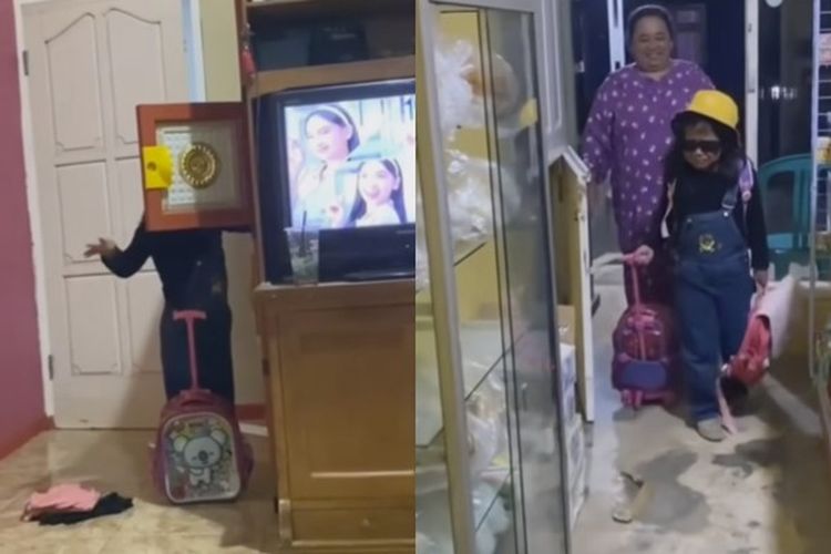 Momen Gemes Anak Kecil Minggat Bawa Baju Sampai 3 Tas, Tapi Balik Lagi Kalau Sedang Lapar