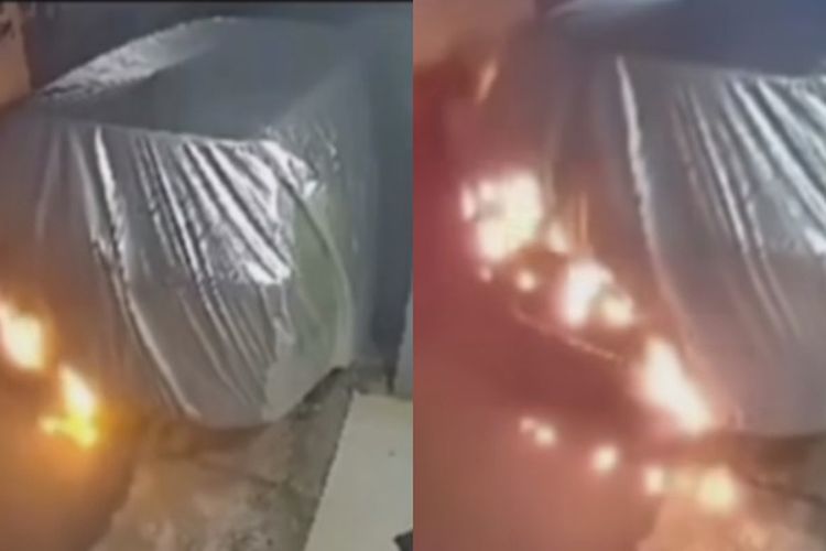 Viral Mobil yang Sedang Terparkir di Bahu Jalan Ini Dibakar oleh Orang yang Tidak Dikenal, Alasannya…