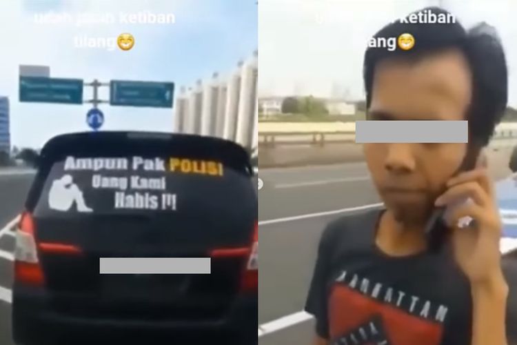 Pasang Stiker ‘Ampun Pak Polisi Uang Kami Habis!’, Pengemudi Mobil Ini Kena Tilang, Warganet: Sama Tulisan Aja Baper