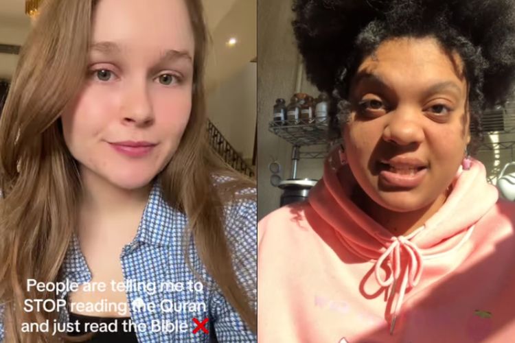 Penasaran Sumber Kekuatan Palestina, TikToker Non Muslim Ini Ramai-ramai Baca Al Quran, Intip Aksi Nekatnya