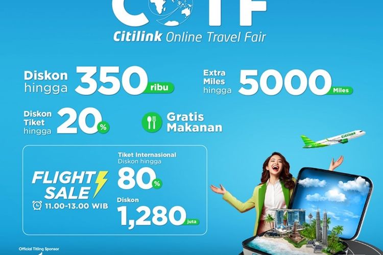 Banyak Promo Meriah! BRI dan Citilink Gelar Online Travel Fair
