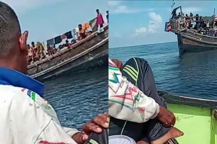 Bersiap Masuk ke Wilayah Indonesia, Kapal Pengungsi Rohingya Dihalau Nelayan Lokal, Warganet: TNI AL Kemana?