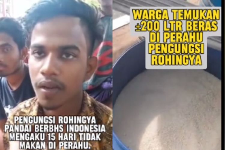 Rohingya Bohong! Ngaku Belum Makan Selama 15 Hari, Padahal Warga Temukan 200 Liter Beras di Dalam Perahu Mereka
