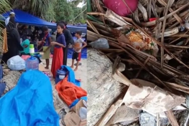Pria Ini Temukan Makanan yang Dibuang oleh Pengungsi Rohingya di Pulau Sabang, Warganet: Balikin Aja ke Negaranya!