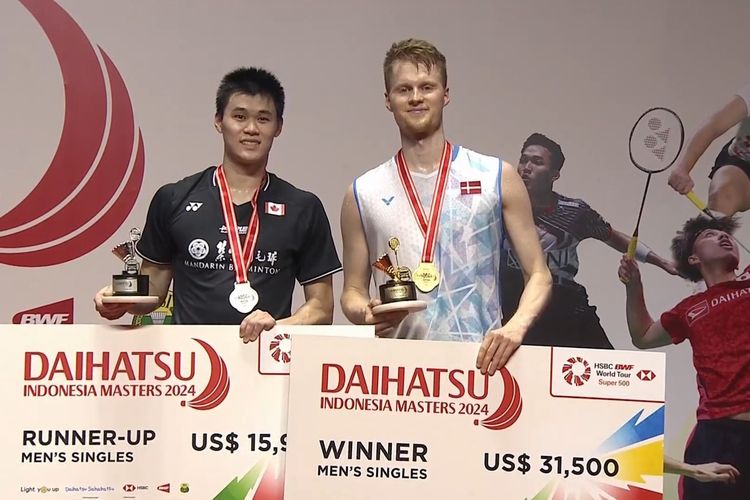 Indonesia Masters 2024: Berhasil Atasi Anthony Ginting di Semifinal, Brian Yang Harus Puas di Posisi Runner Up Setelah Dihadang Anders Antonsen