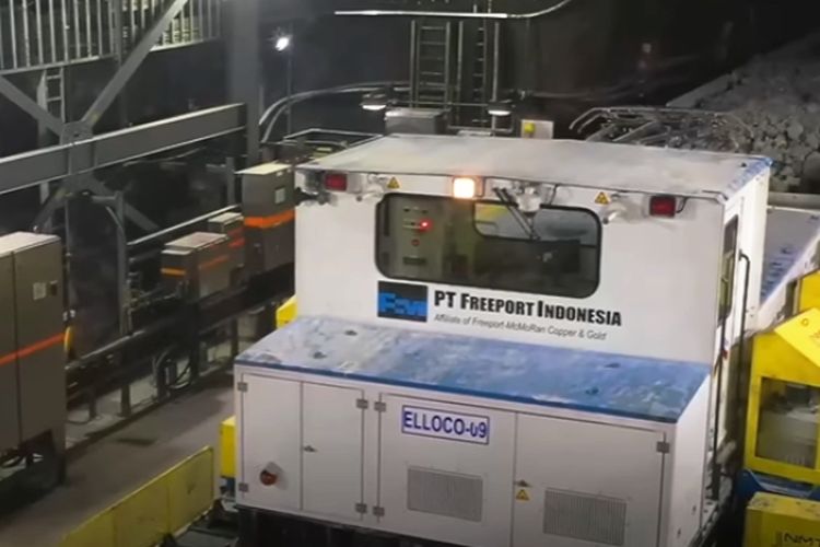 Angkut 30 Ton Bijih per Gerbong, Freeport Kerahkan Kereta Listrik Tanpa Awak Untuk Tambang Bawah Tanah di Mimika, Sukses Tekan Emisi hingga…