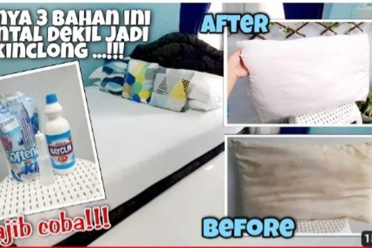 Tanpa Harus Diloundry, Ini Tips Mencuci Bantal Super Kotor dan Dekil Jadi Kembali Putih dengan Bahan Sederhana