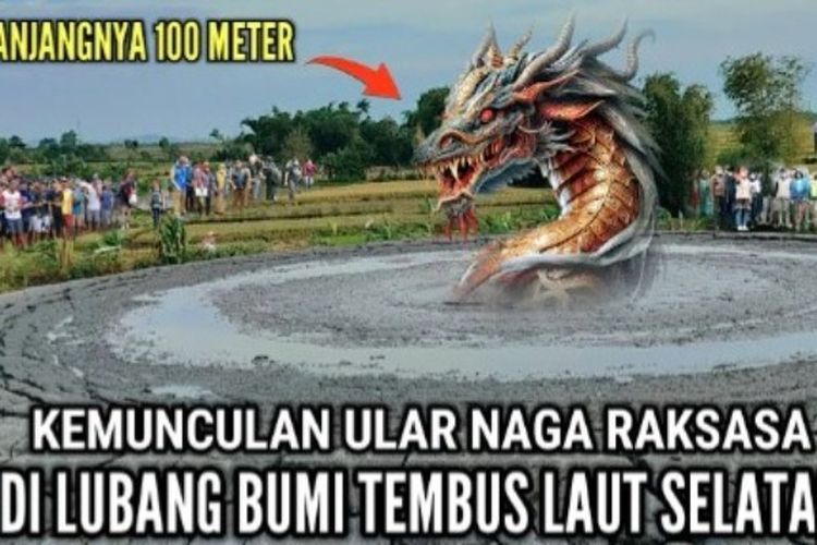 Panjangnya 100 Meter, Tiba-tiba Muncul Ular Naga Raksasa dari Laut Selatan Pasca Gempa Tuban, Jawa Timur
