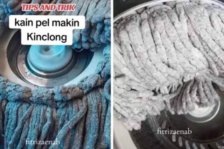 Nggak Perlu Dikucek-kucek, Simak Trik Bersihkan Kain Pel Menggunakan Bahan Dapur Satu Ini: Kain Pel Kucel Cokelat Auto Kinclong!