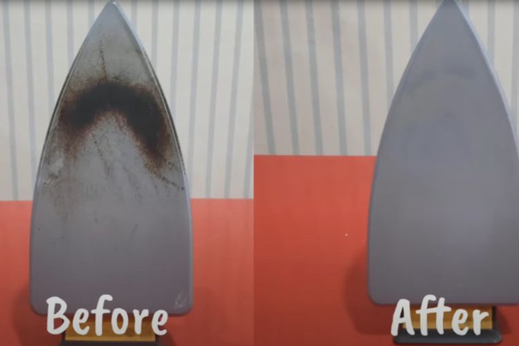 Nggak Perlu Soda Kue, Tapak Setrika yang Gosong Auto Kinclong Cukup Dengan Satu Bahan Sederhana Ini, Begini Cara Membersihkannya!