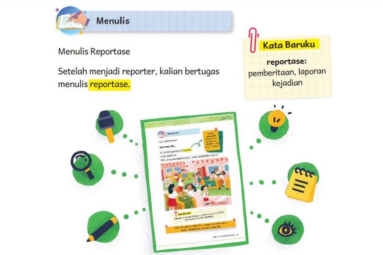 Kunci Jawaban Bahasa Indonesia Kelas 3 SD Halaman 125 Kurikulum Merdeka: Menulis Reportase