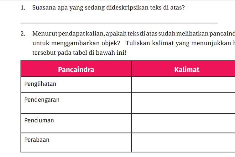 Kunci Jawaban Bahasa Indonesia Kelas 7 SMP Halaman 37-38 Kurikulum Merdeka Edisi Revisi: Uji Kompetensi