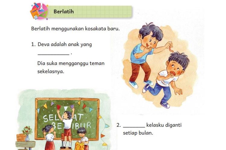 Kunci Jawaban Bahasa Indonesia Kelas 2 SD Halaman 16-17 Kurikulum Merdeka Bab 1