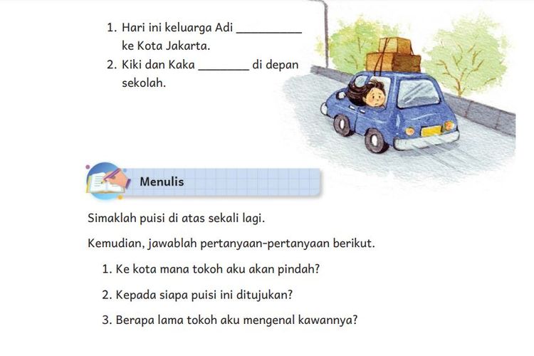 Kunci Jawaban Bahasa Indonesia Kelas 2 SD Halaman 5 Kurikulum Merdeka Bab 1: Berlatih dan Menulis