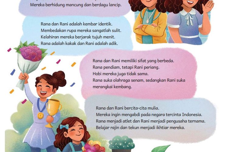 Kunci Jawaban Bahasa Indonesia Kelas 5 SD Halaman 5 Kurikulum Merdeka: Siapakah Saudara Kembar pada Teks di Samping?