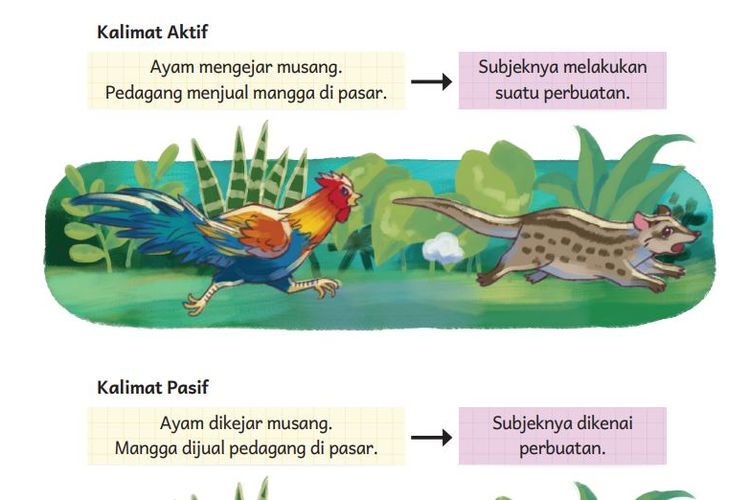 Kunci Jawaban Bahasa Indonesia Kelas 3 Halaman 95 Kurikulum Merdeka: Kalimat Aktif dan Kalimat Pasif