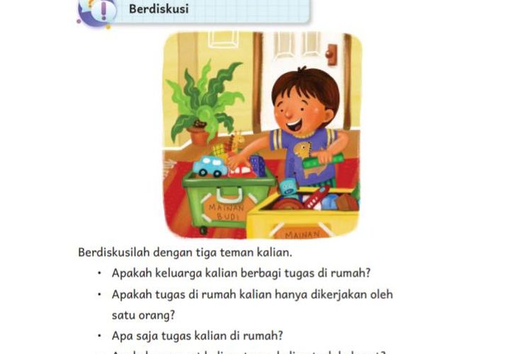 Kunci Jawaban Buku Bahasa Indonesia Kelas 2 SD Kurikulum Merdeka Halaman 84: Berdiskusi!