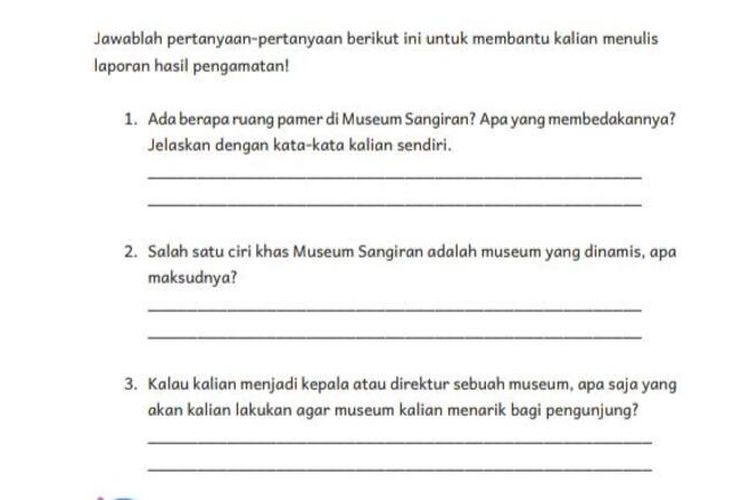 Kunci Jawaban Buku Bahasa Indonesia Kelas 6 SD Kurikulum Merdeka Bab 3 Halaman 79