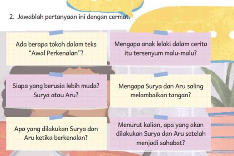 Kunci Jawaban Buku Bahasa Indonesia Kelas 3 SD Kurikulum Merdeka Bab 8 Halaman 181-182 Teks ‘Awal Perkenalan’