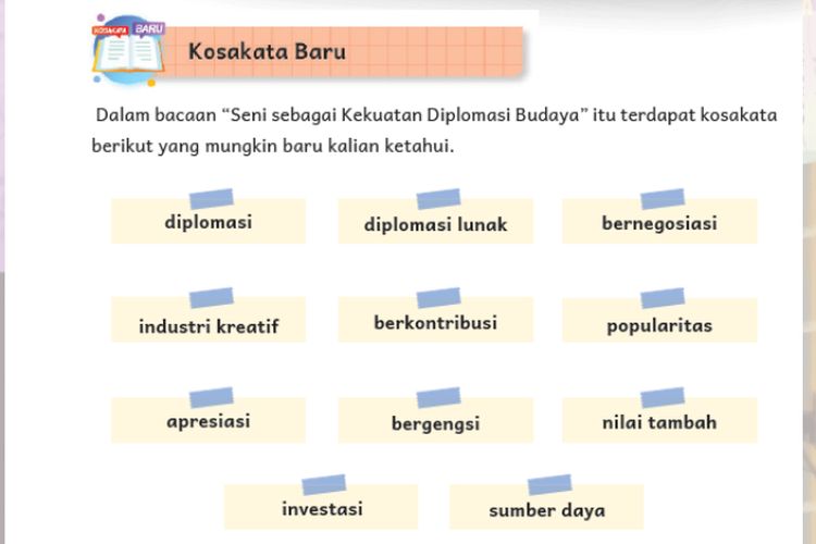 Kunci Jawaban Bahasa Indonesia Kelas 6 SD Halaman 40 Kurikulum Merdeka: Lengkapilah Kalimat Rumpang dengan Kosakata Baru