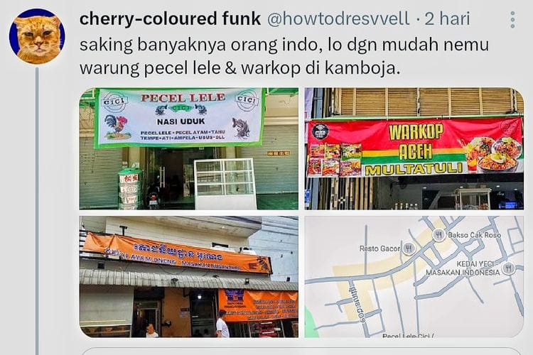 Viral! Warung Khas Indonesia Bertebaran di Kamboja, Gegara Banyak Orang Indo Kerja untuk Situs Judol di Sana?