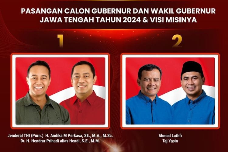 Tak Beda Jauh dengan Quick Count, Ini Hasil Real Count Pilkada Jawa Tengah! Pasangan Luthfi-Yasin Unggul