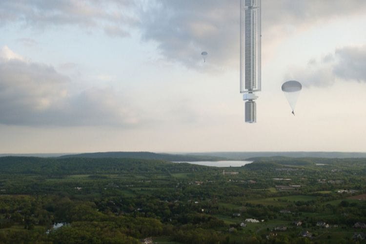 Terobosan di Luar Nalar! New York Gagas Tower Terbalik dan Tak Sentuh Tanah: Gedung Menggantung di Asteroid
