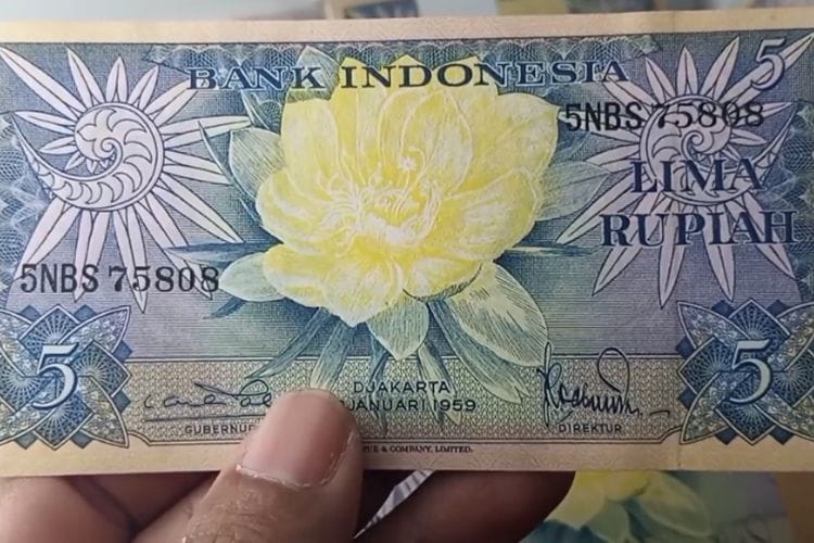 Bikin Terkejut! Harga Pasaran Uang Kertas 5 Rupiah Seri Bunga Ini Ternyata Segini