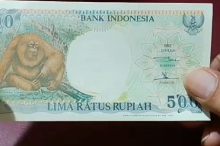 Segini Harga Pasaran Uang Rp 500 Orang Utan Tahun 1992