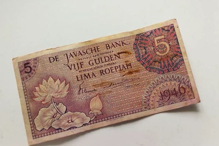 Kenali Ciri-ciri Uang Kuno 5 Gulden Seri Federal Ungu Tahun 1946 yang Dicari Kolektor