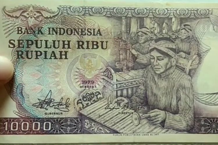 Karakteristik Uang Lama 10.000 Rupiah Gambar Gamelan dan Candi Prambanan Tahun 1979, Harganya Naik Pesat!