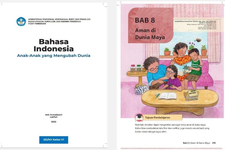 Bab 8 ’Aman di Dunia Maya’, Kunci Jawaban Bahasa Indonesia kelas 6 SD Hlm. 197 – 198 Kurikulum Meredeka Edisi Revisi