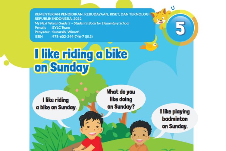 Chapter 5 I Like Riding a Bike on Sunday, Kunci Jawaban Bahasa Inggris Kelas 3 SD Kurikulum Merdeka: Hlm. 65-68