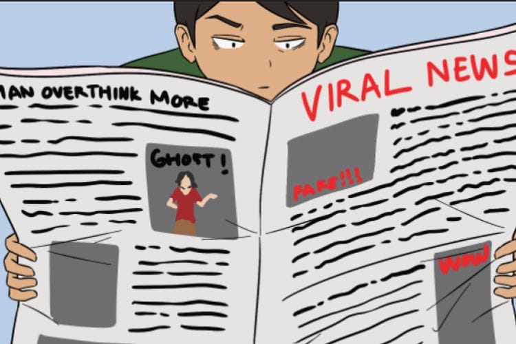 Gambar ‘Reading a Newspaper’, Kunci Jawaban Bahasa Inggris Kelas 9 SMP Kurikulum Merdeka: Questions Hlm. 325