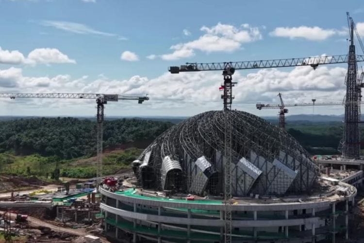 Masjid Nasional IKN Habiskan Rp940 Miliar, Ini Wujudnya yang Mulai Terbentuk