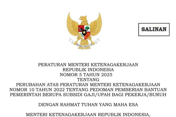 BOCORAN Jadwal Pencairan BSU Rp600.000 Bulan Juni 2025, Ini Kriteria Prioritas Bantuan Subsidi Upah Resmi dari Kemnaker