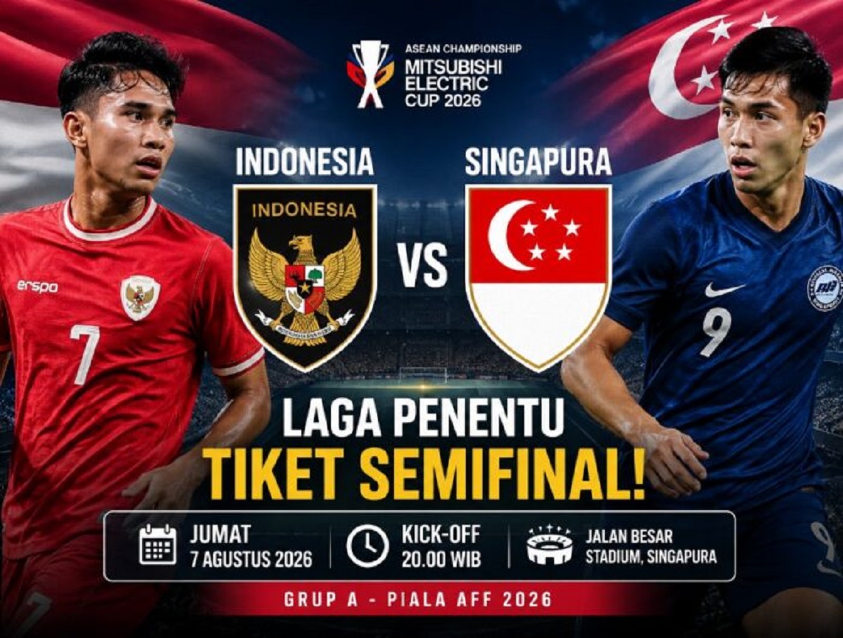 Siaran Langsung RCTI GRATIS! Ini Link Live Streaming Indonesia vs Singapura di Piala AFF 2026