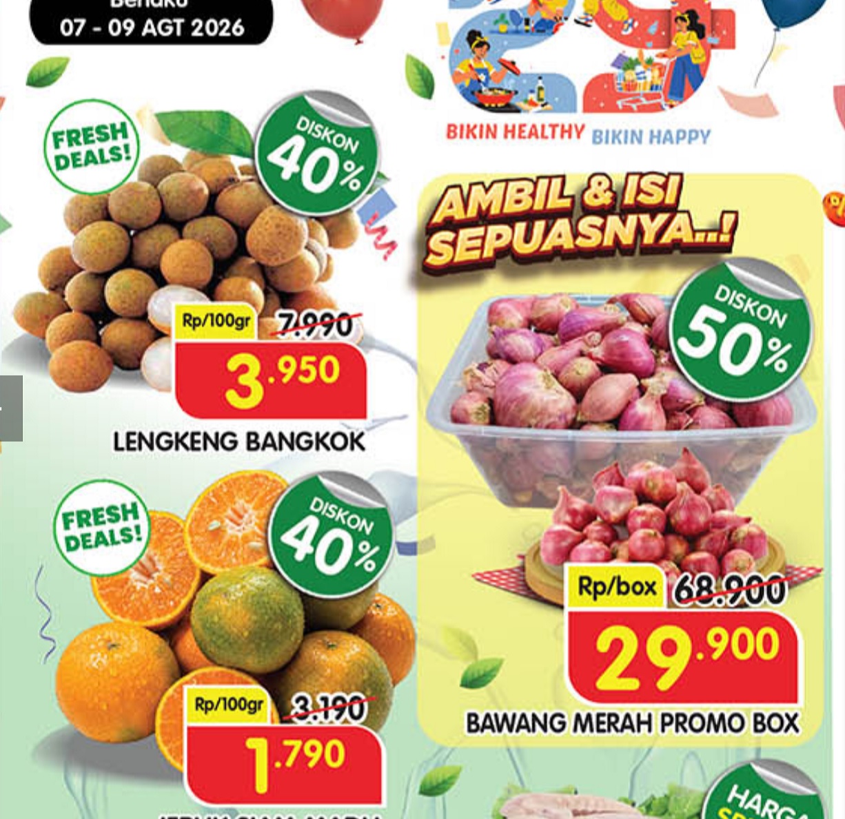 Promo Superindo Hari Ini 7 Agustus 2026 Bawang Merah 29 Ribu Bisa Ambil dan Isi Sepuasnya Diskon 50 Persen