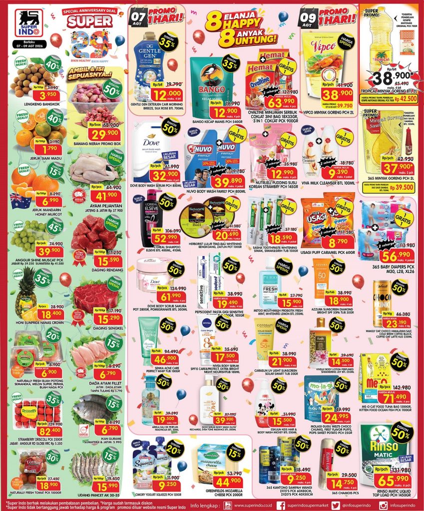 Awas Kehabisan! Ini 7 Produk Diskon 50% & Daging 15 Ribuan Promo Superindo yang Berakhir Malam Ini